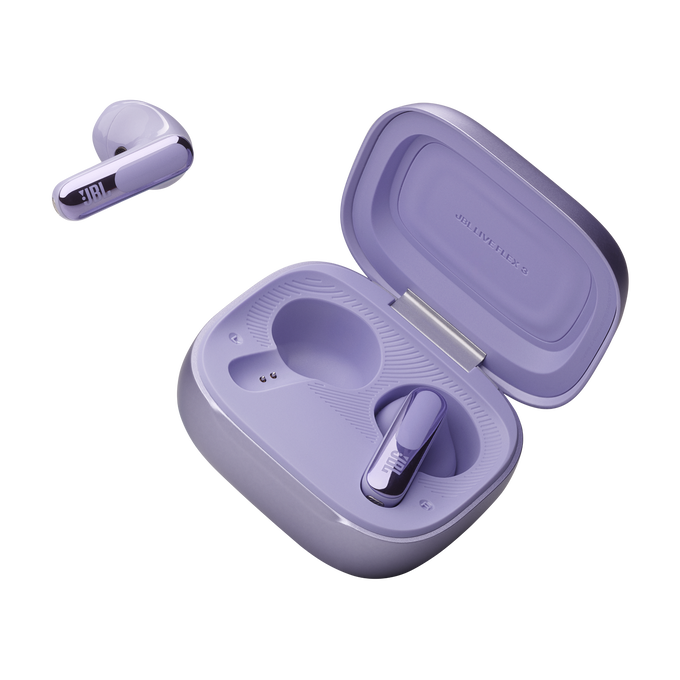 JBL Live Flex 3 - Purple - True wireless noise-cancelling open-stick earbuds - Detailshot 7 image number null